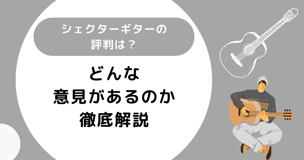 シェクターギターの評判は？どんな意見があるのか徹底解説